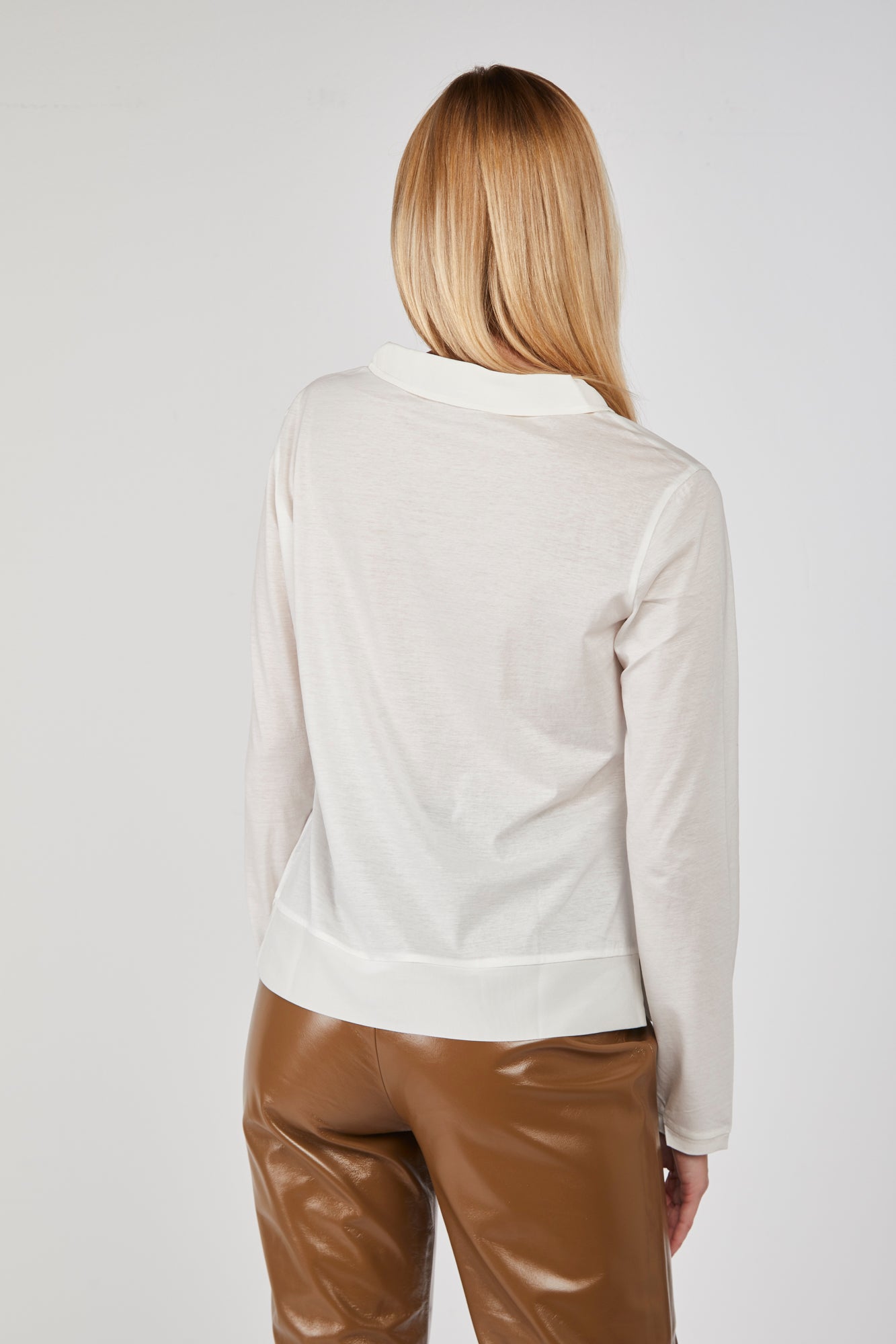 EMPORIO ARMANI Maglia Bianca con Colletto