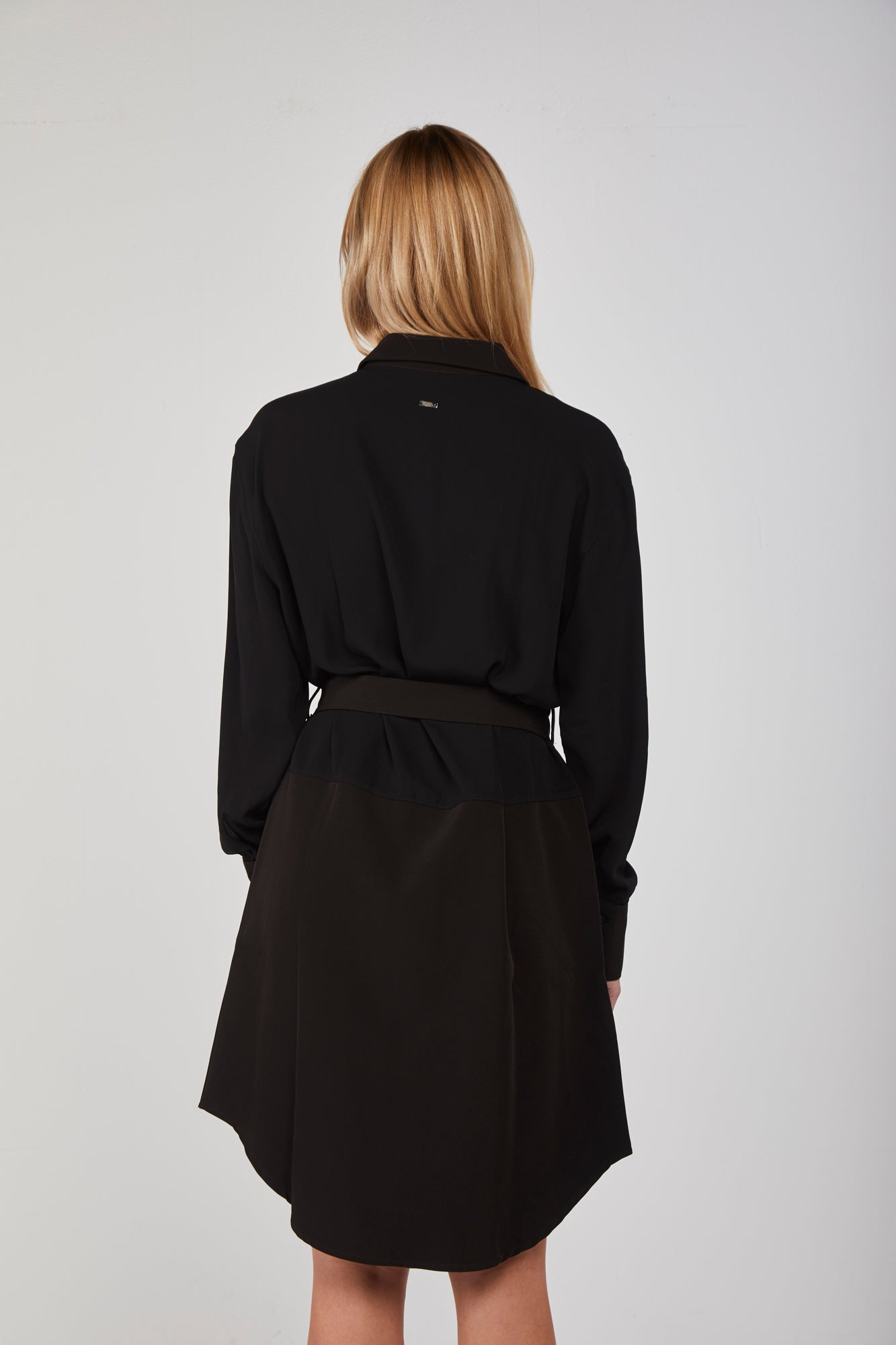 ARMANI EXCHANGE Black and Brown Shirt Dress