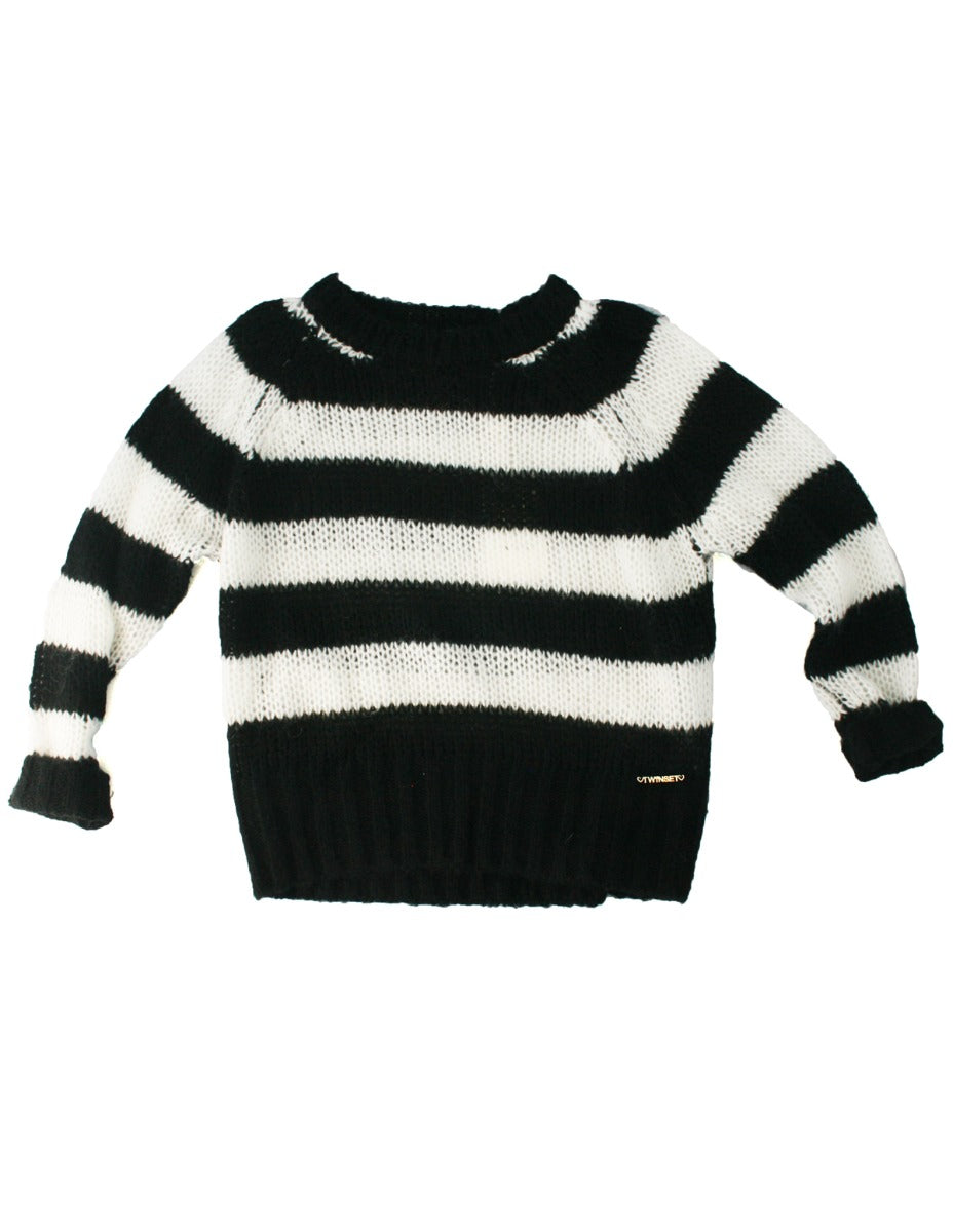 TWINSET GIRL Maglia in Mohair a Righe