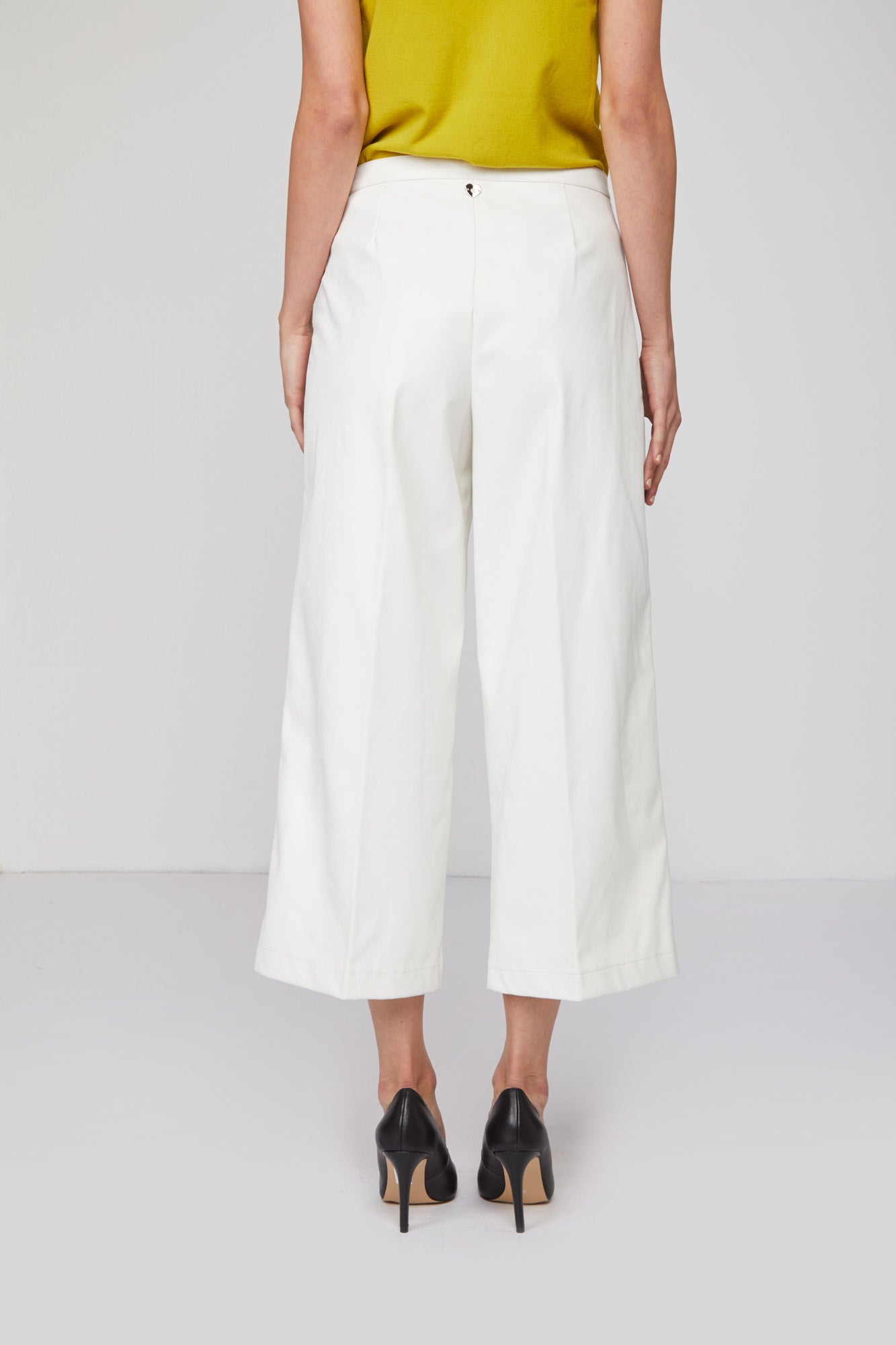 TWINSET White Leather Trousers