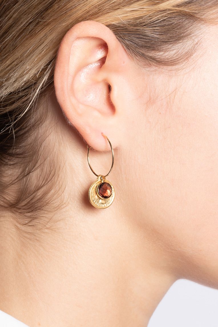 GIZETA
Circle Earrings with Pendants
