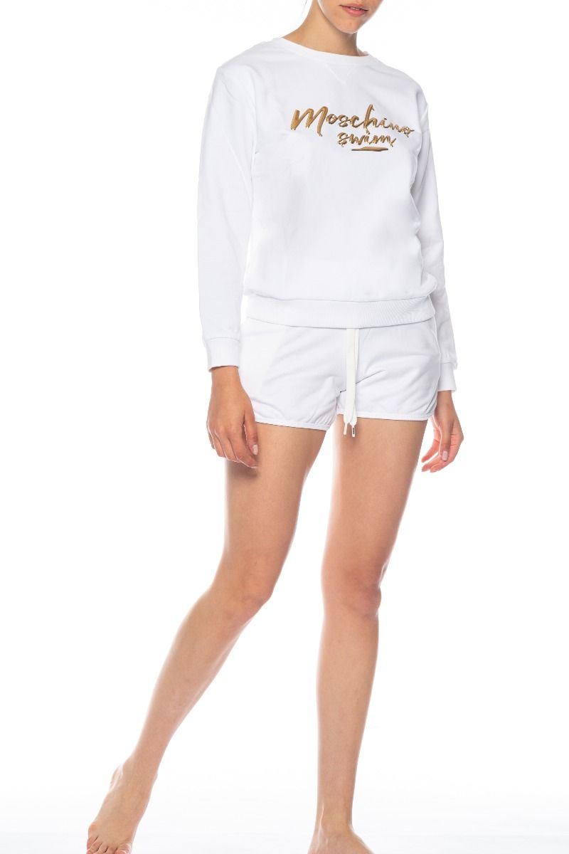 MOSCHINO Sweatshirt with White Moschino Swim Logo