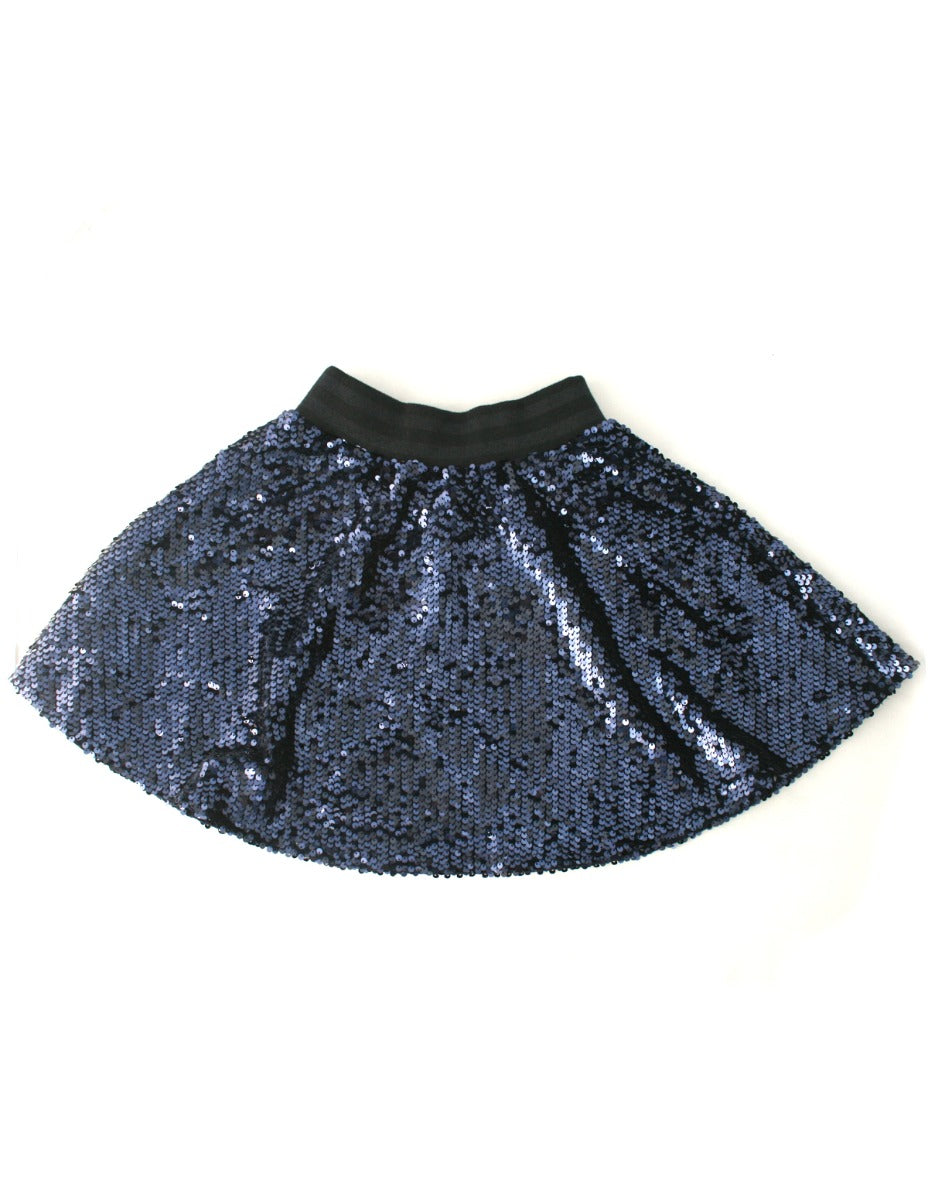 TWINSET GIRL Gonna Blu in Velluto e Paillettes