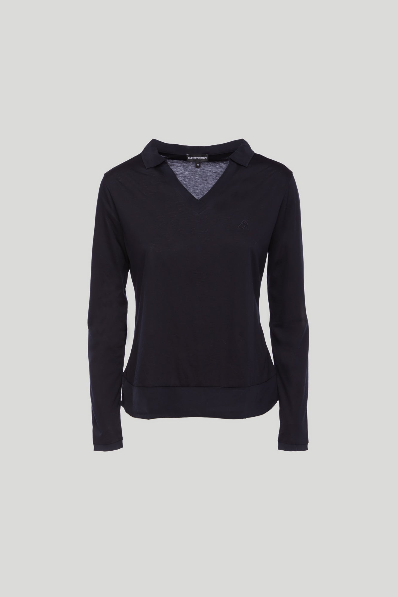 EMPORIO ARMANI Navy Shirt with Long Sleeves
