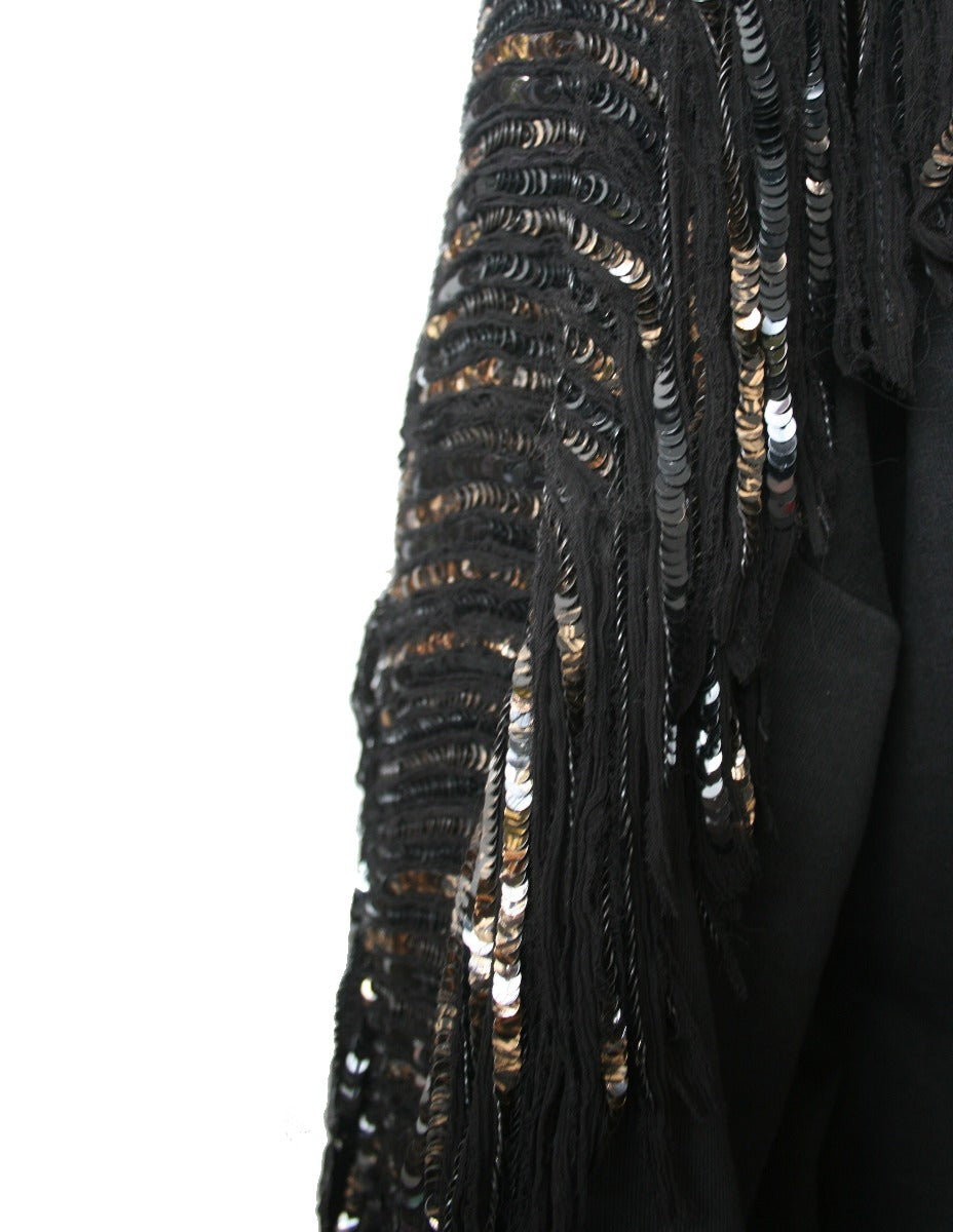 MY TWIN TWINSET Felpa Over con Paillettes e Frange