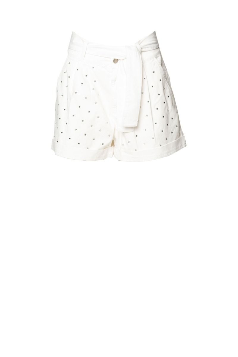 White Shorts with Strass