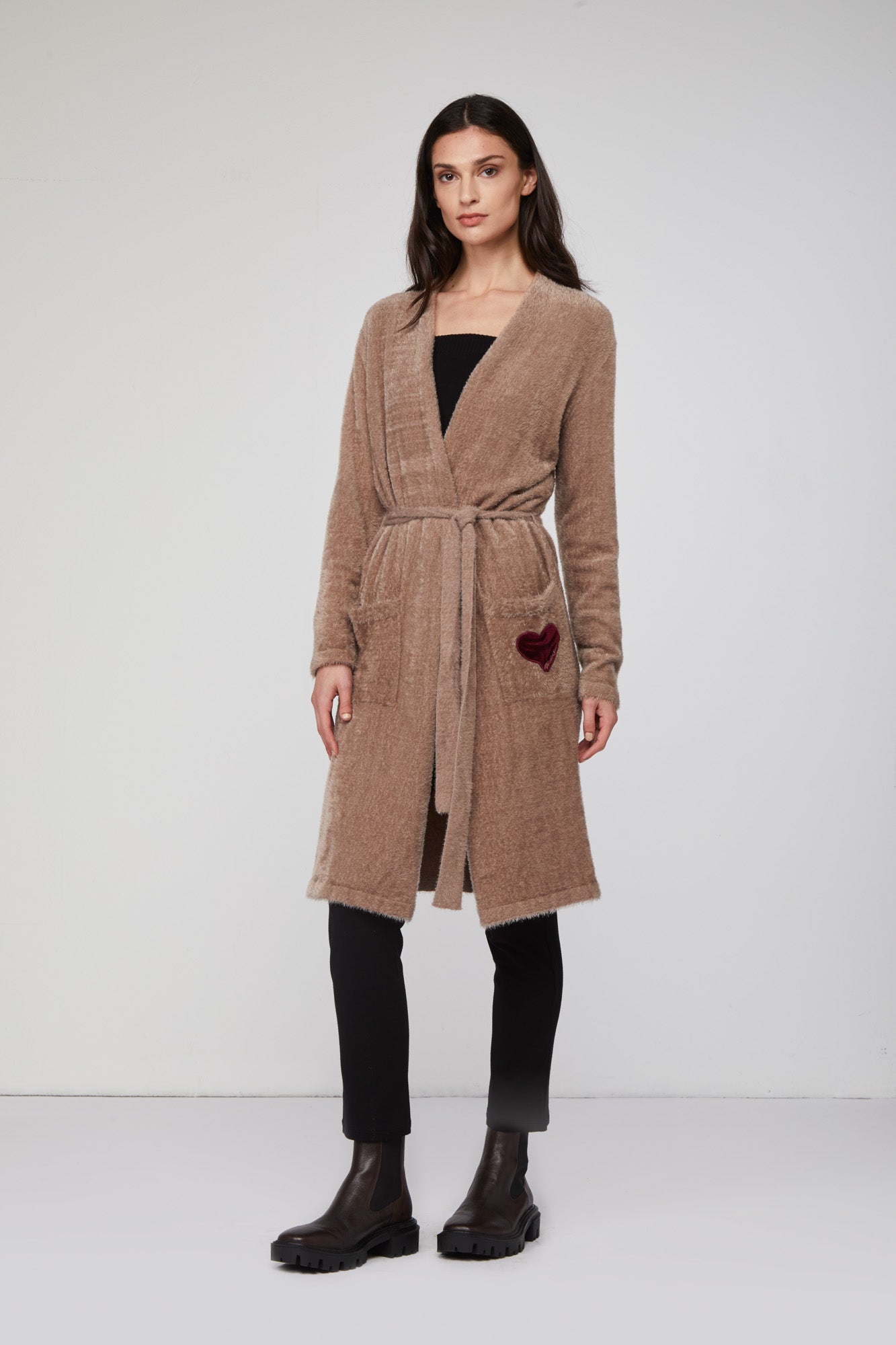 TWINSET Cardigan Dressing Gown Brown
