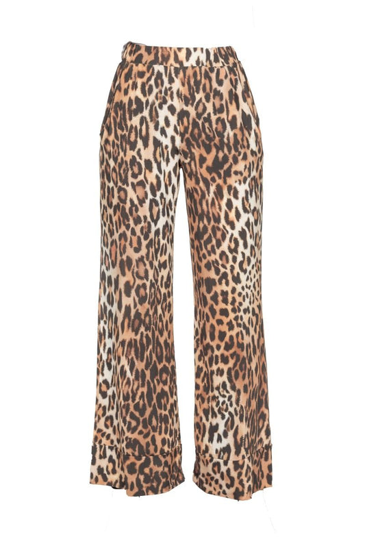 ALESSANDRA GALLO Pantalone Ampio Animalier