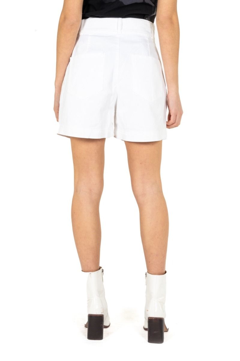LE VOLIERE Shorts Bianchi con Strass