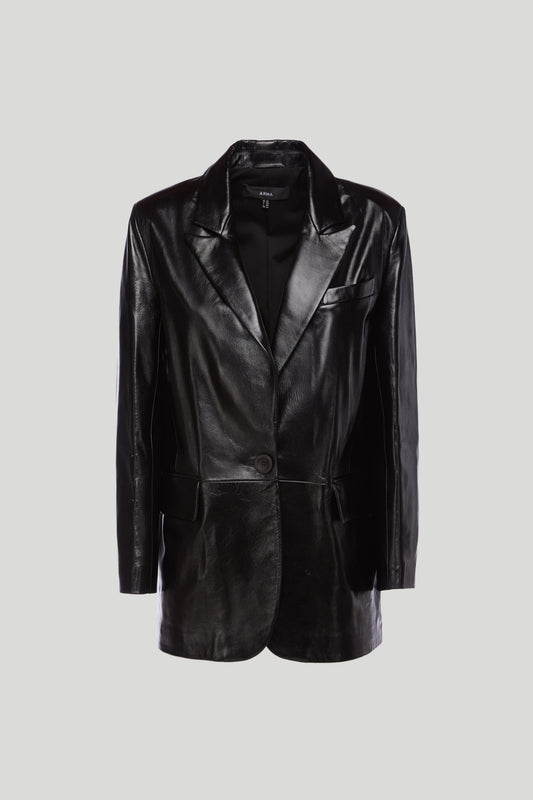 ARMA Black Lambskin Blazer
