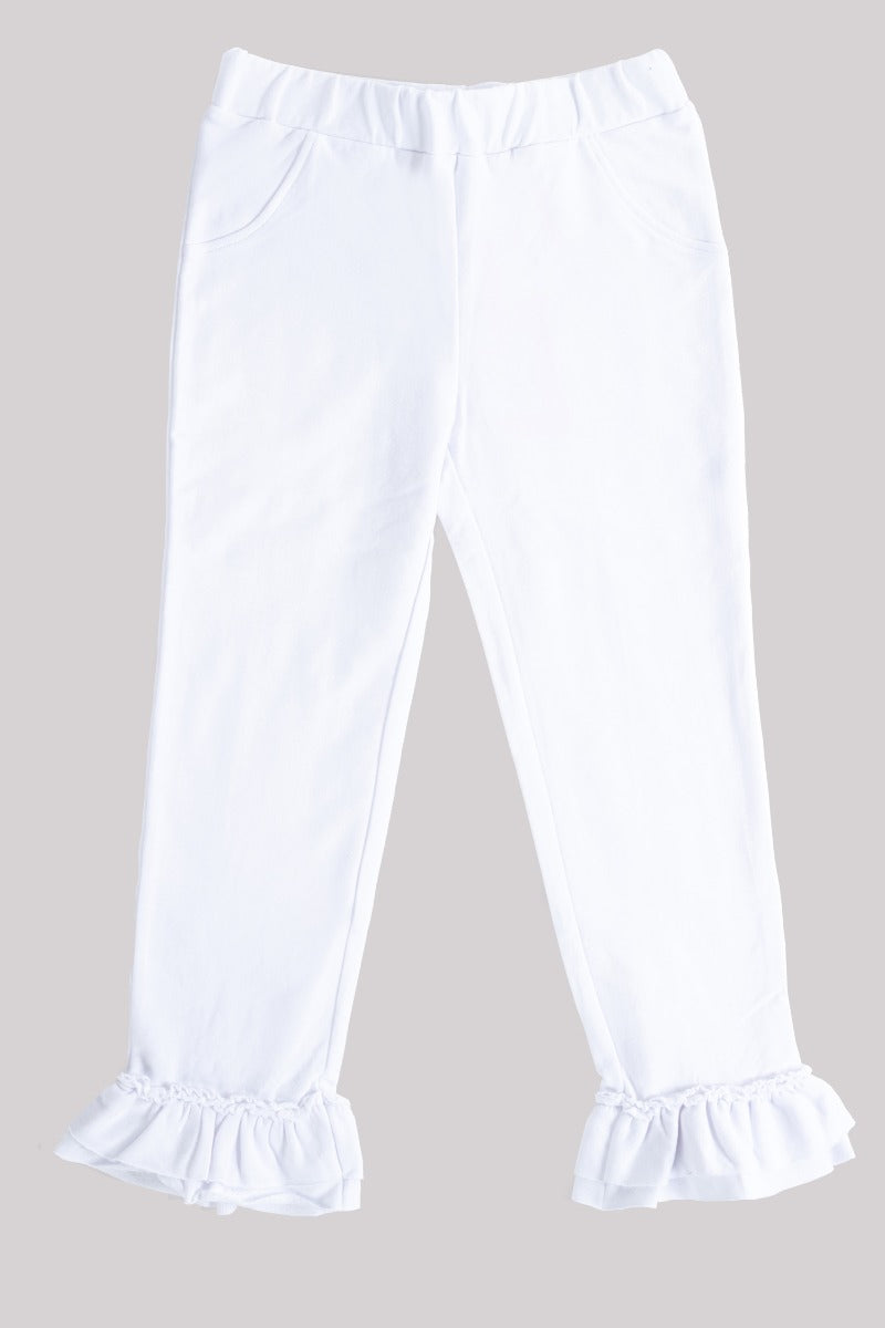 GAUD? KIDS Jeggings con Rouches Bianchi