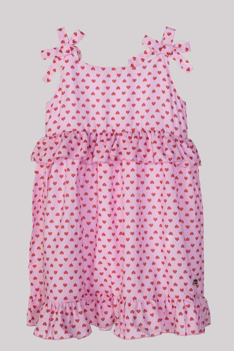 GAUDI 'KIDS Pink Dress with All-Over Print