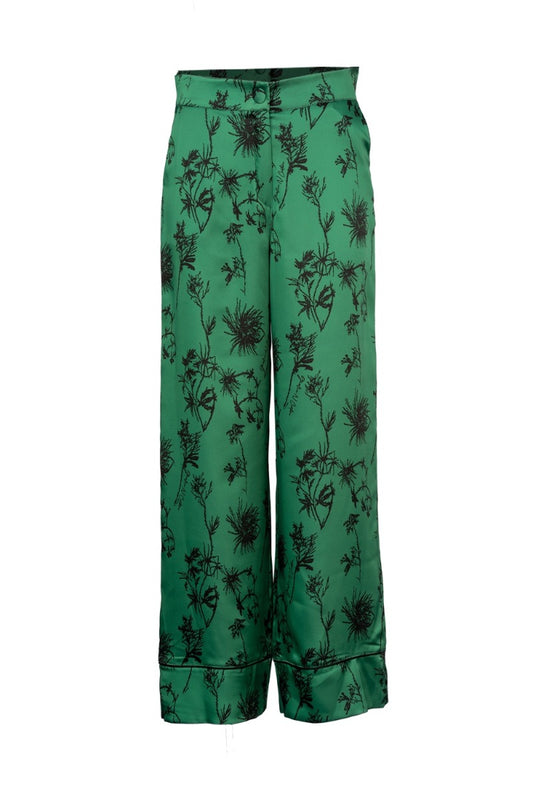 GIULIA N COUTURE Pantalone Floreale Verde