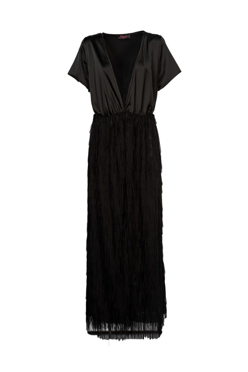 Giulia N Couture®️ Black Fringed Dress