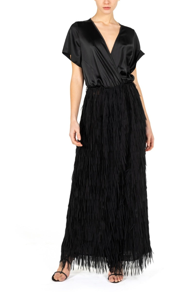 Giulia N Couture®️ Black Fringed Dress