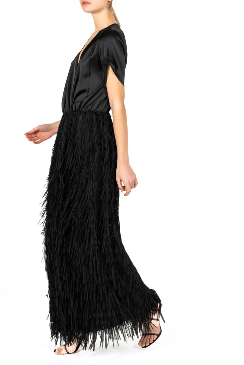 Giulia N Couture®️ Black Fringed Dress