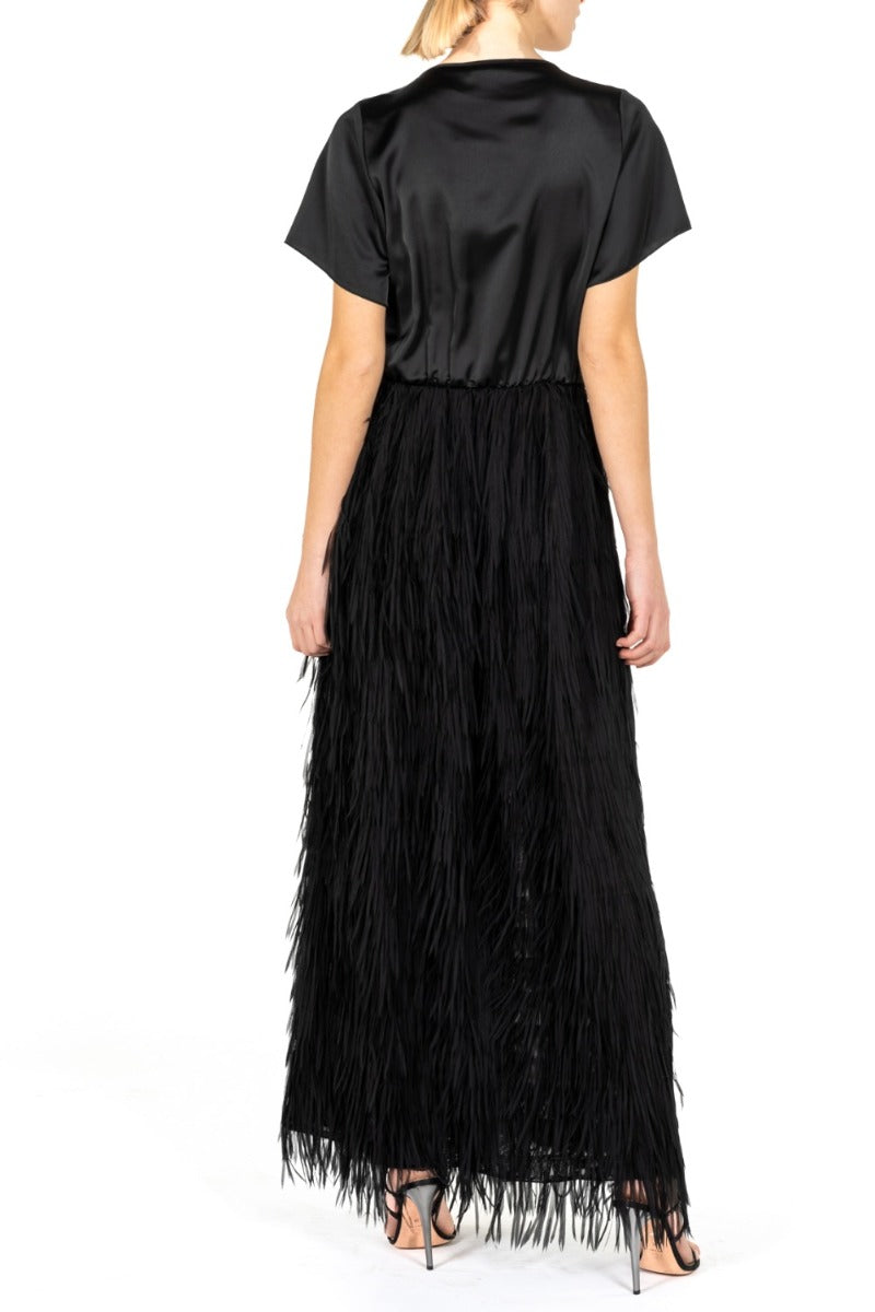 Giulia N Couture®️ Black Fringed Dress