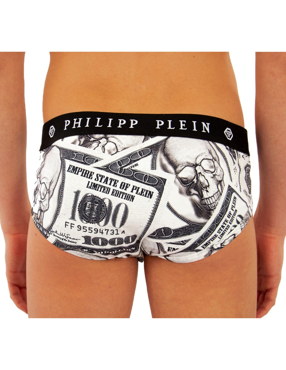 PHILIPP PLEIN Slip Stampati Tema Dollaro