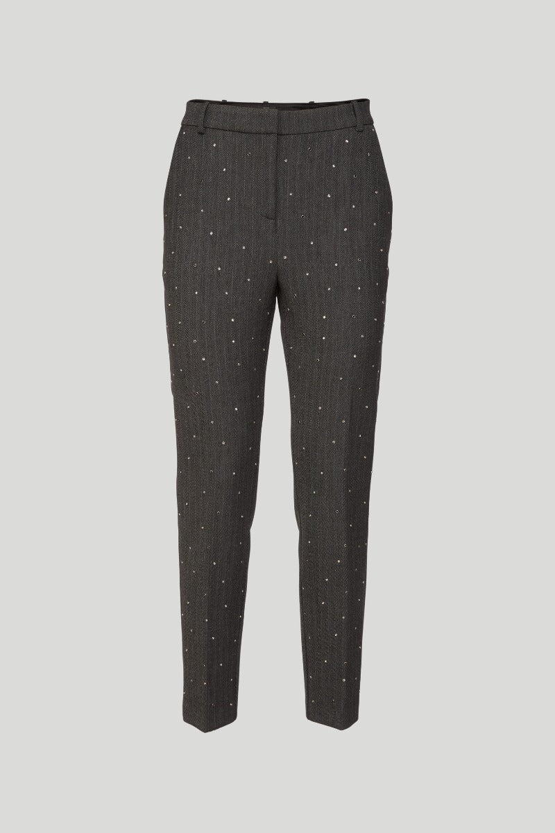 PINKO Pantalone Antracite con Borchie
