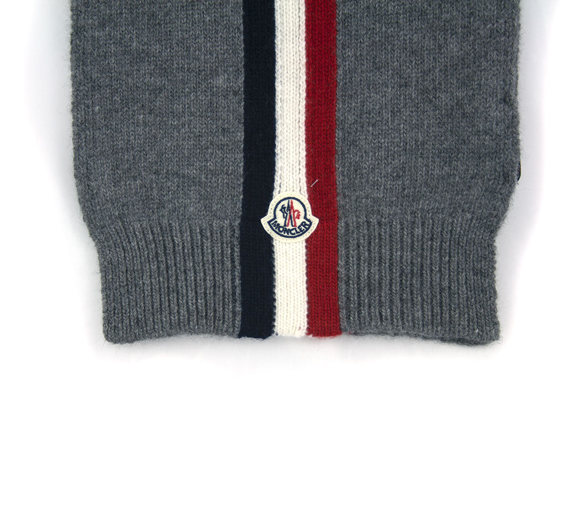 Sciarpa in lana grigia Moncler Boy
